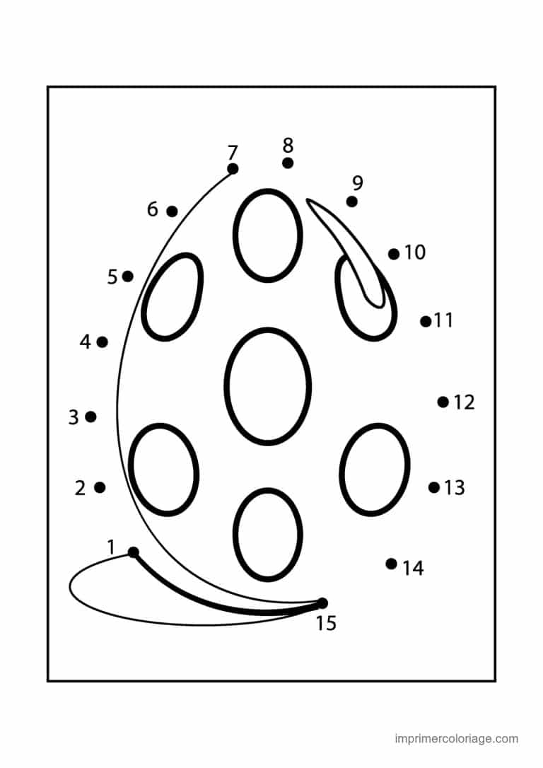 point a relier paques 1 a 15 oeuf de paques a pois - dessin gratuit &agrave; imprimer