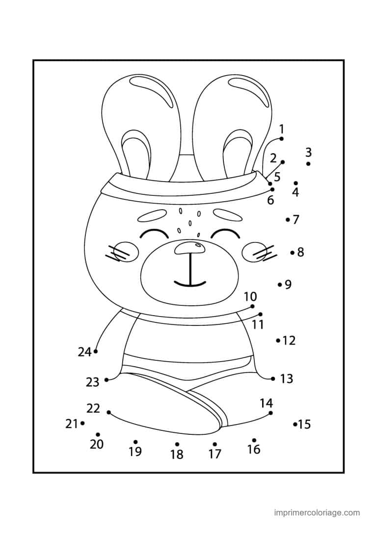point a relier paques 1 a 24 lapin dans un oeuf - dessin gratuit &agrave; imprimer