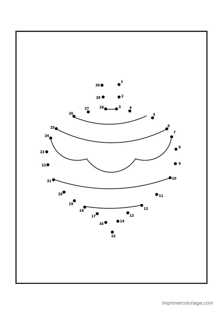 point a relier paques 1 a 30 oeuf de paques a vagues - dessin gratuit &agrave; imprimer