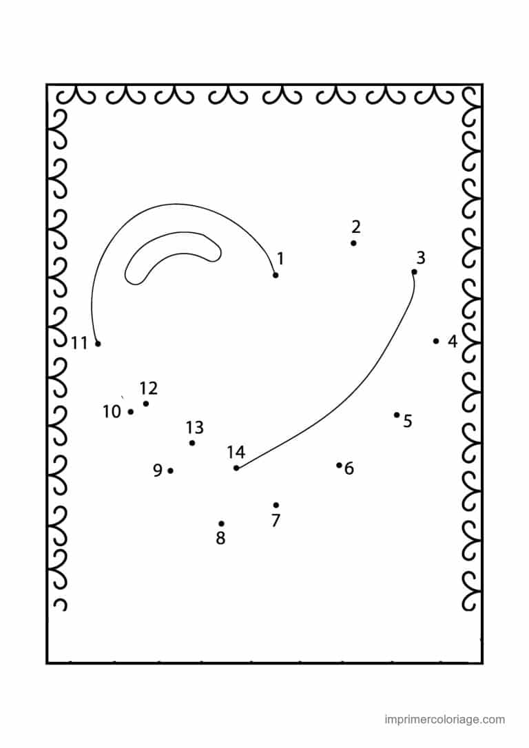 point a relier saint valentin 1 a 14 coeur ouvert - dessin gratuit &agrave; imprimer