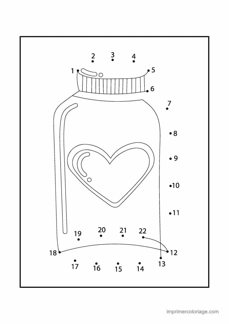 point a relier saint valentin 1 a 22 bocal avec coeur - dessin gratuit &agrave; imprimer
