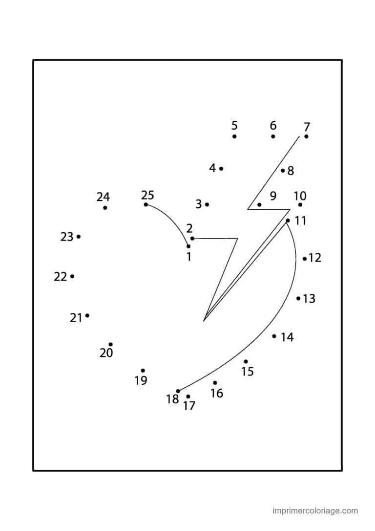 point a relier saint valentin 1 a 25 fleche de cupidon - dessin gratuit &agrave; imprimer