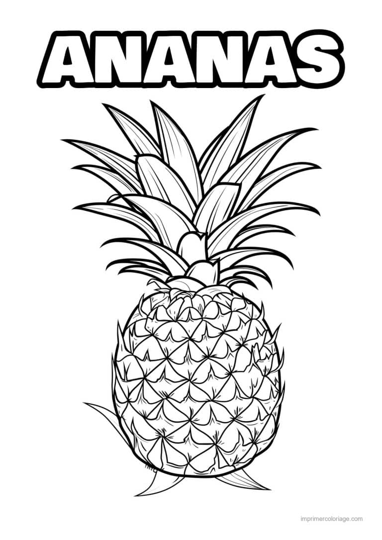coloriage ananas ananas grave 125 - dessin gratuit &agrave; imprimer