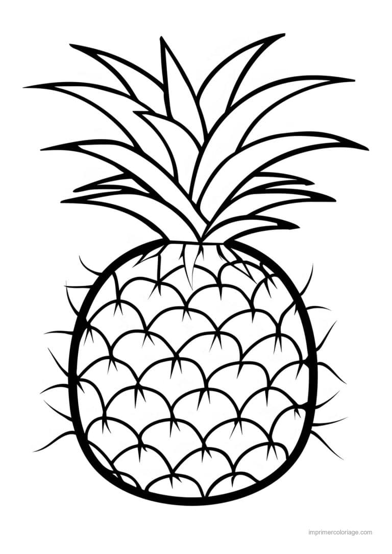 coloriage ananas ananas grave 151 - dessin gratuit &agrave; imprimer