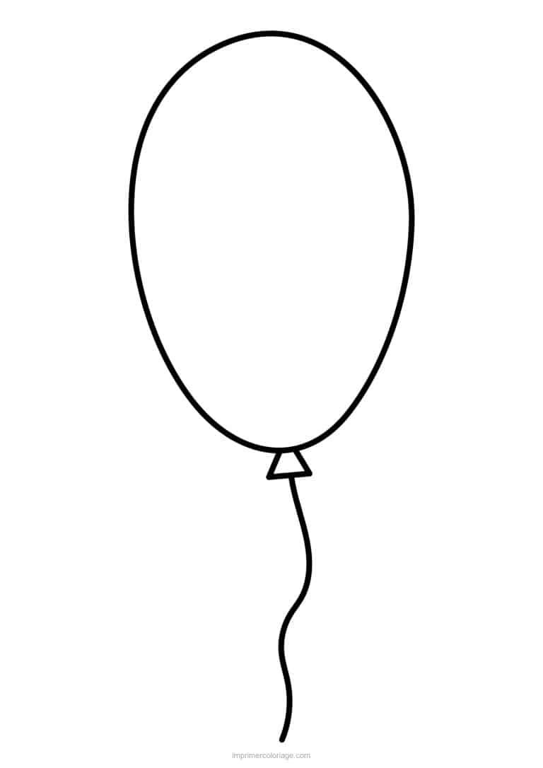 coloriage anniversaire ballon - dessin gratuit &agrave; imprimer