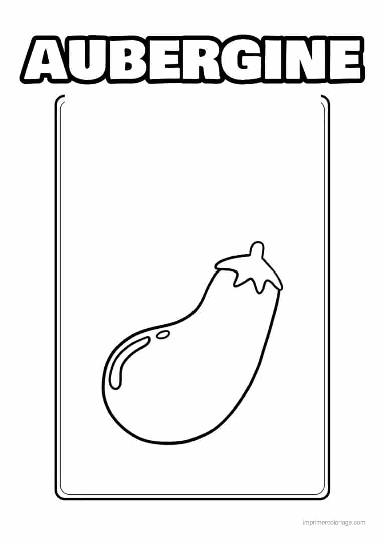 coloriage aubergine aubergine et son calice 3 - dessin gratuit &agrave; imprimer