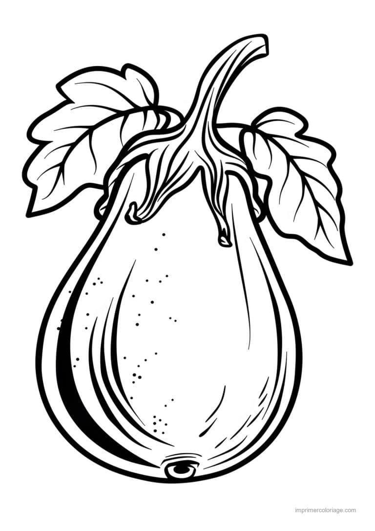 coloriage aubergine aubergine gravee 155 - dessin gratuit &agrave; imprimer