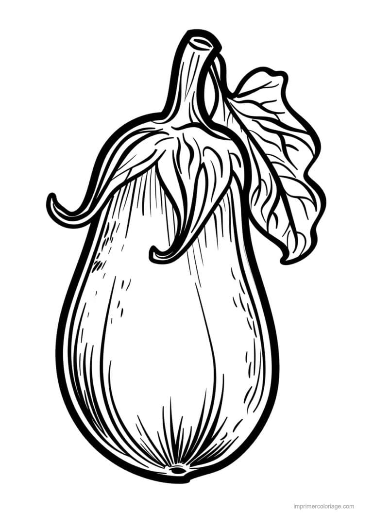 coloriage aubergine aubergine gravee 28 - dessin gratuit &agrave; imprimer