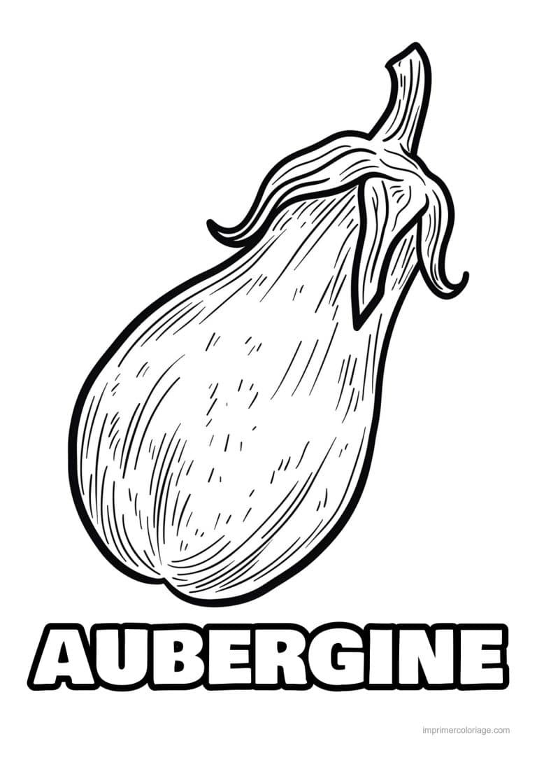 coloriage aubergine aubergine gravee 53 - dessin gratuit &agrave; imprimer