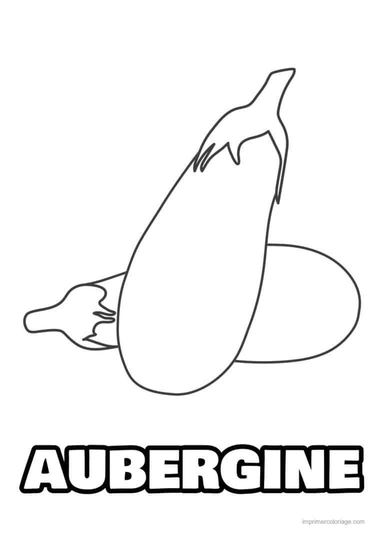 coloriage aubergine deux aubergines - dessin gratuit &agrave; imprimer