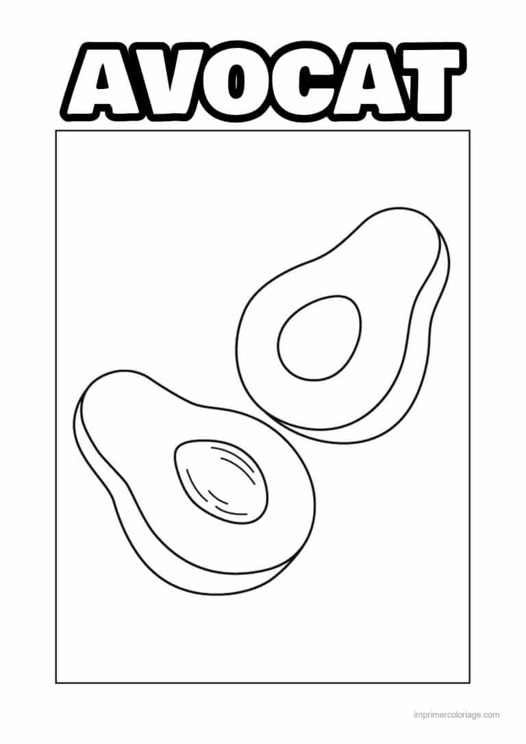 coloriage avocat avocat coupe en deux - dessin gratuit &agrave; imprimer