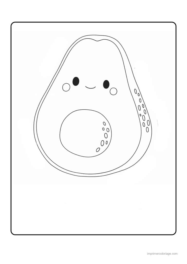 coloriage avocat avocat kawaii - dessin gratuit &agrave; imprimer