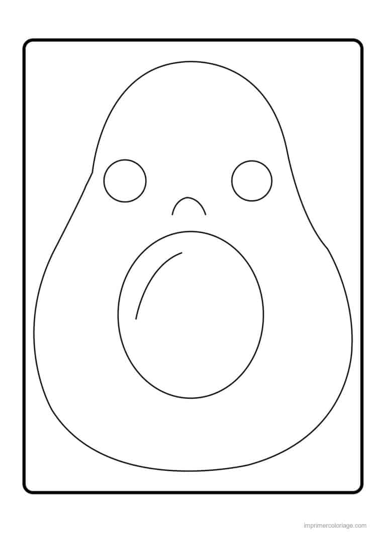 coloriage avocat avocat kawaii surpris - dessin gratuit &agrave; imprimer