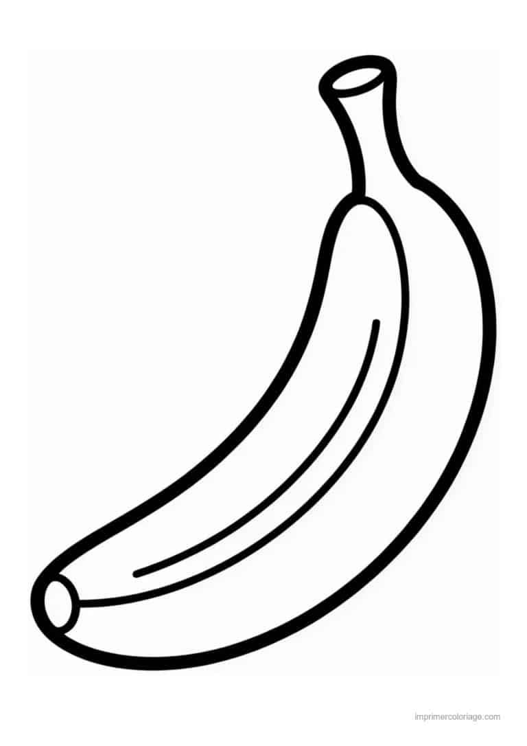 coloriage banane banane au trait epais - dessin gratuit &agrave; imprimer