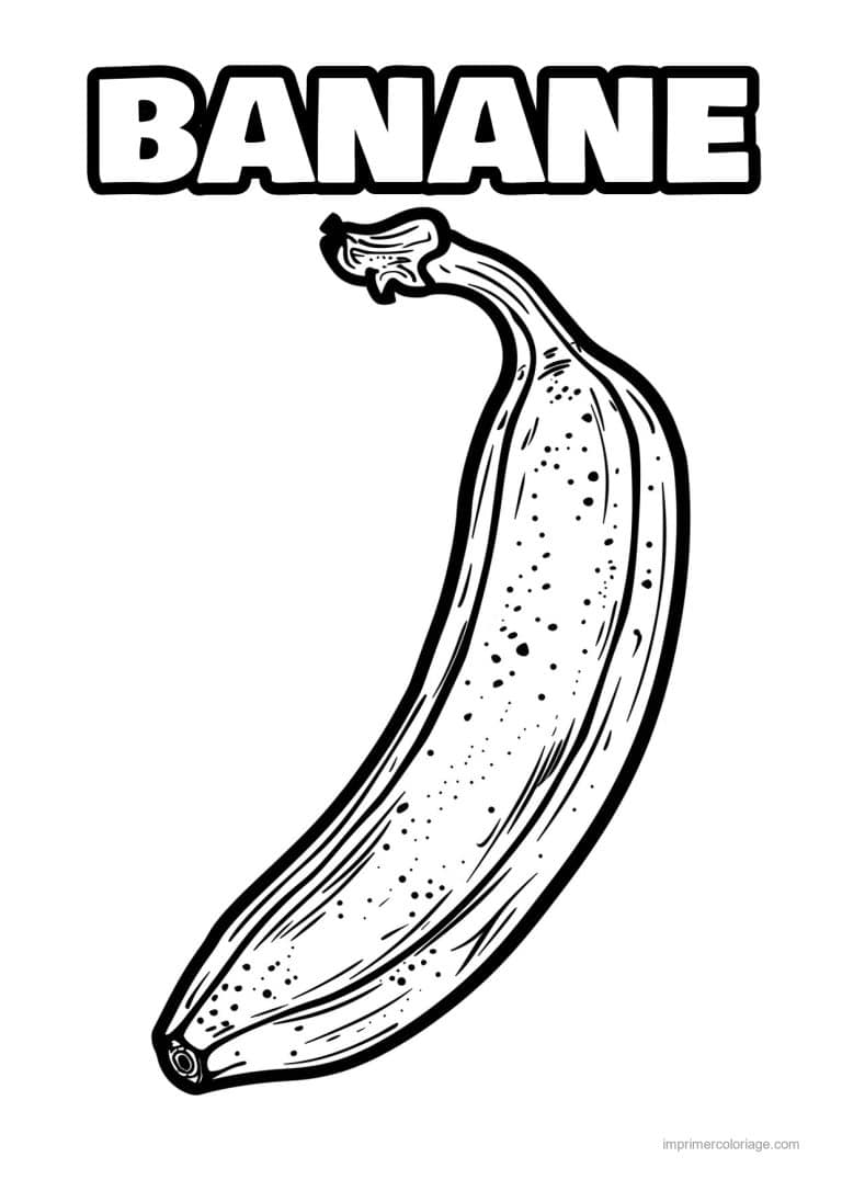 coloriage banane banane gravee 174 - dessin gratuit &agrave; imprimer