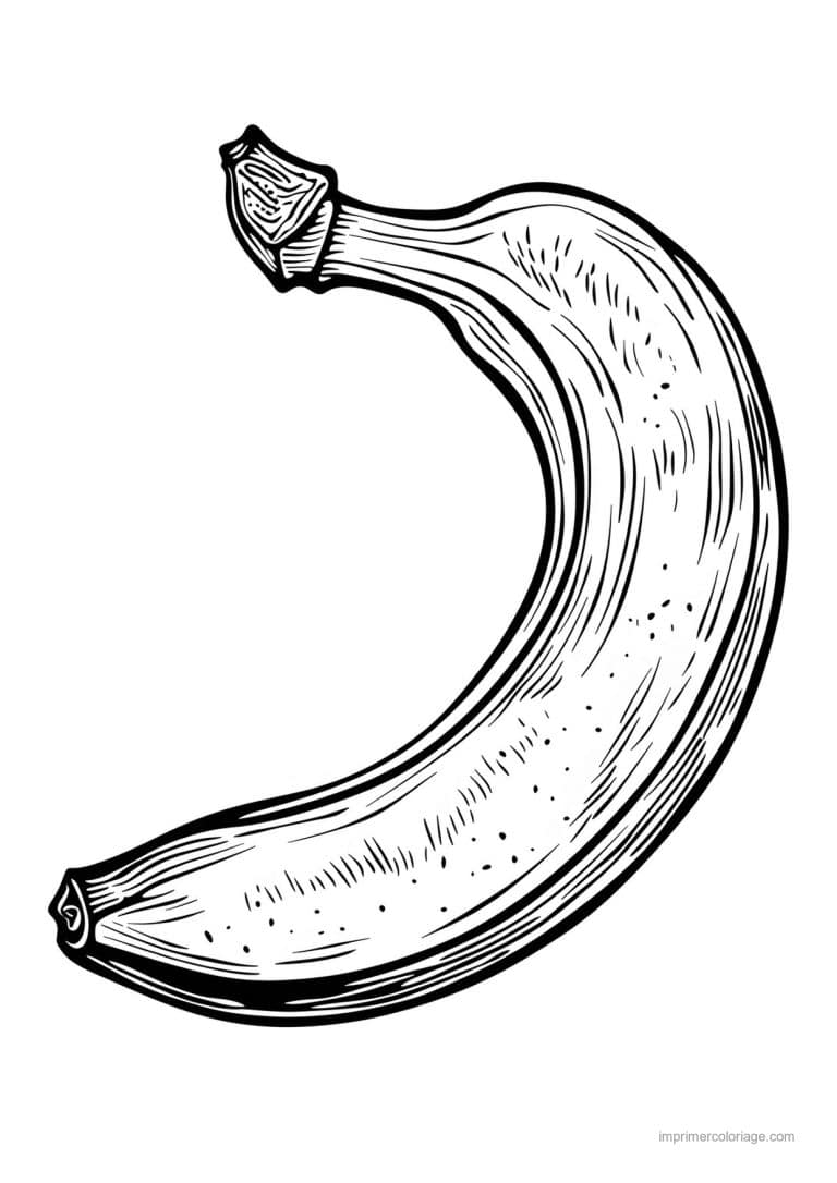 coloriage banane banane gravee - dessin gratuit &agrave; imprimer