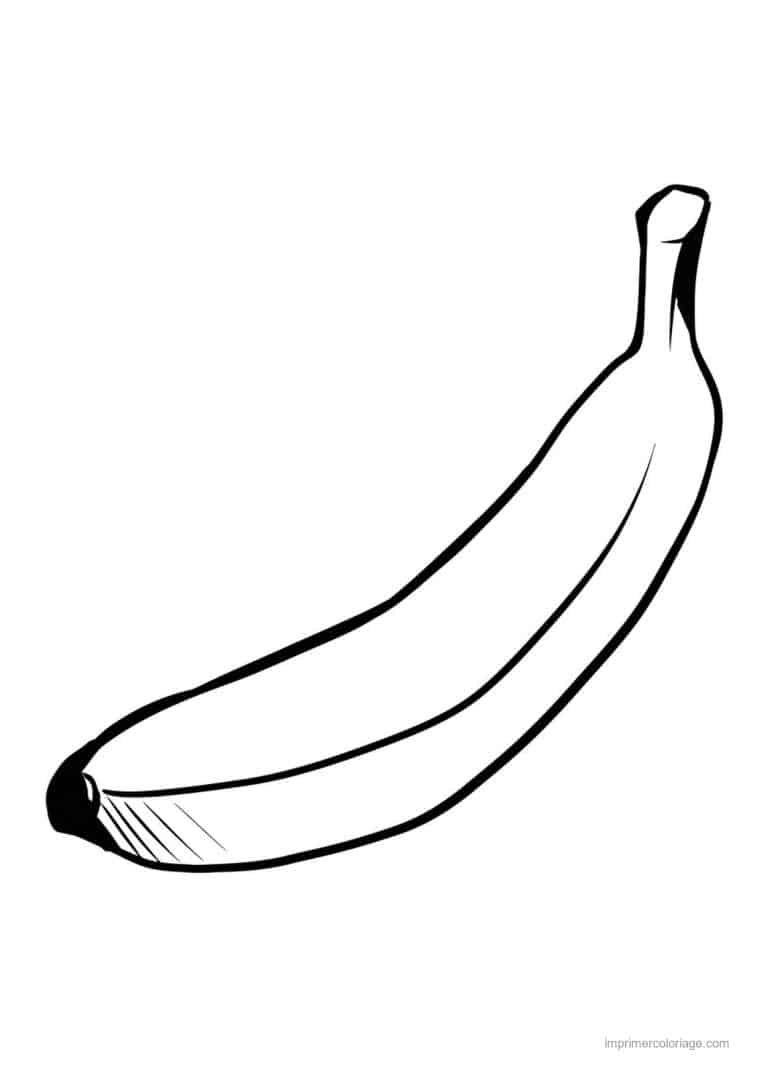 coloriage banane banane seule 2 - dessin gratuit &agrave; imprimer