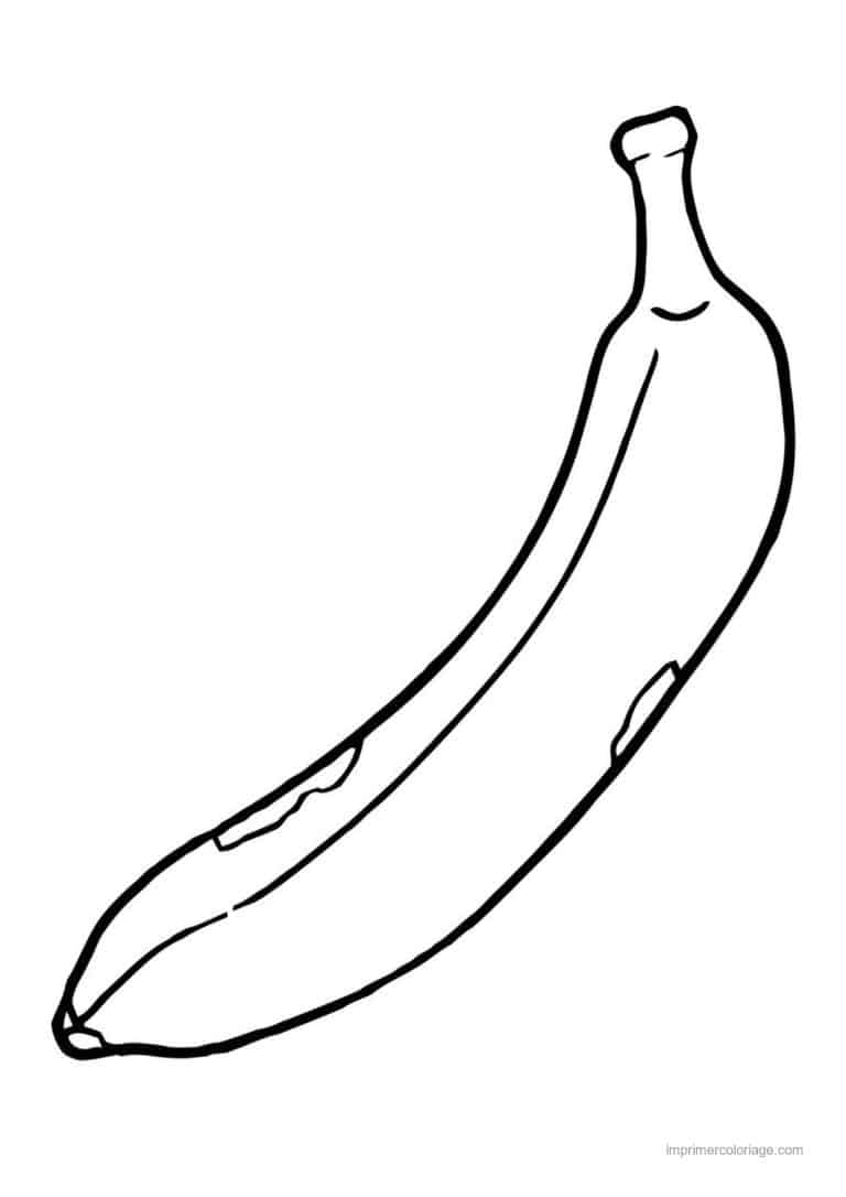 coloriage banane banane seule - dessin gratuit &agrave; imprimer