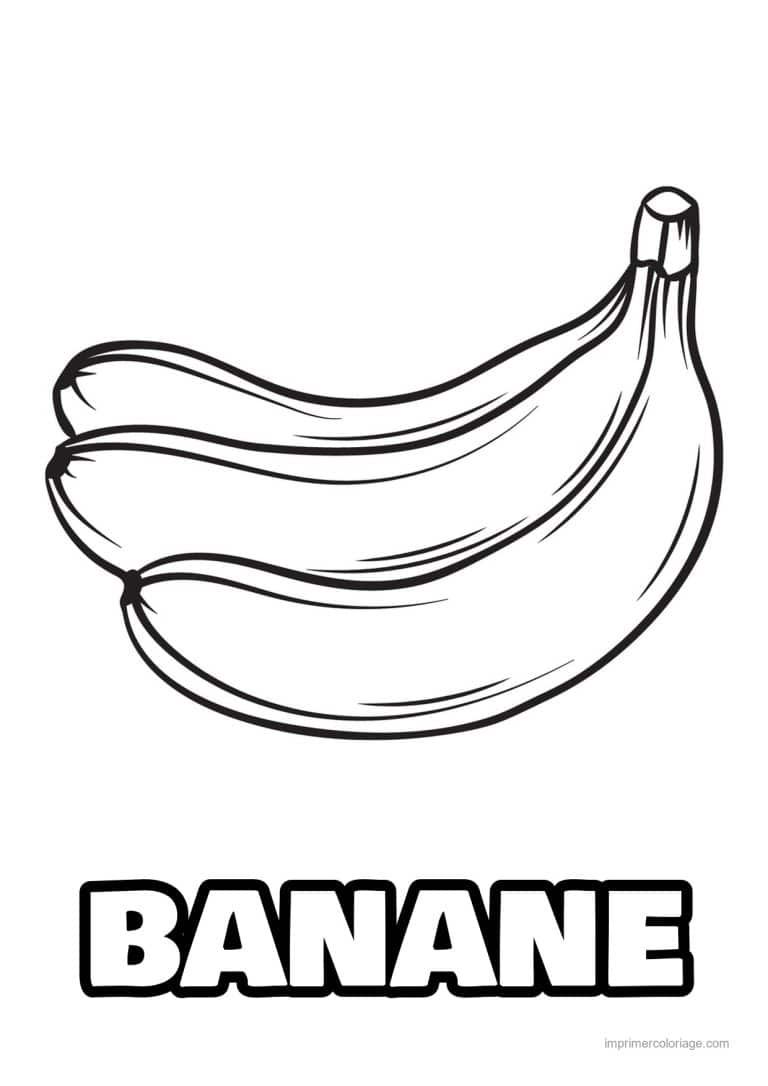 coloriage banane deux bananes - dessin gratuit &agrave; imprimer