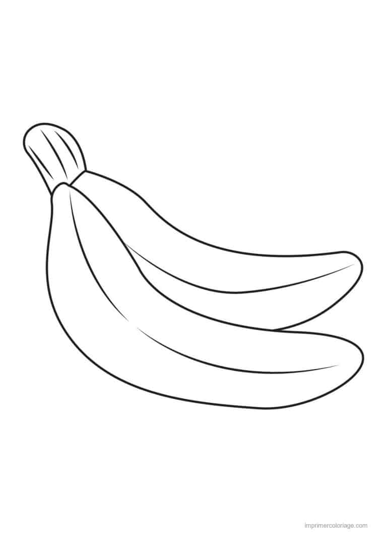 coloriage banane regime de bananes 2 - dessin gratuit &agrave; imprimer