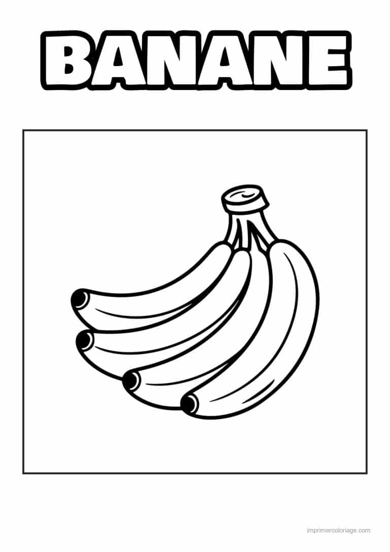 coloriage banane regime de bananes - dessin gratuit &agrave; imprimer