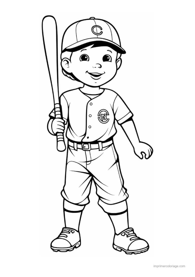 coloriage baseball 06 - dessin gratuit &agrave; imprimer