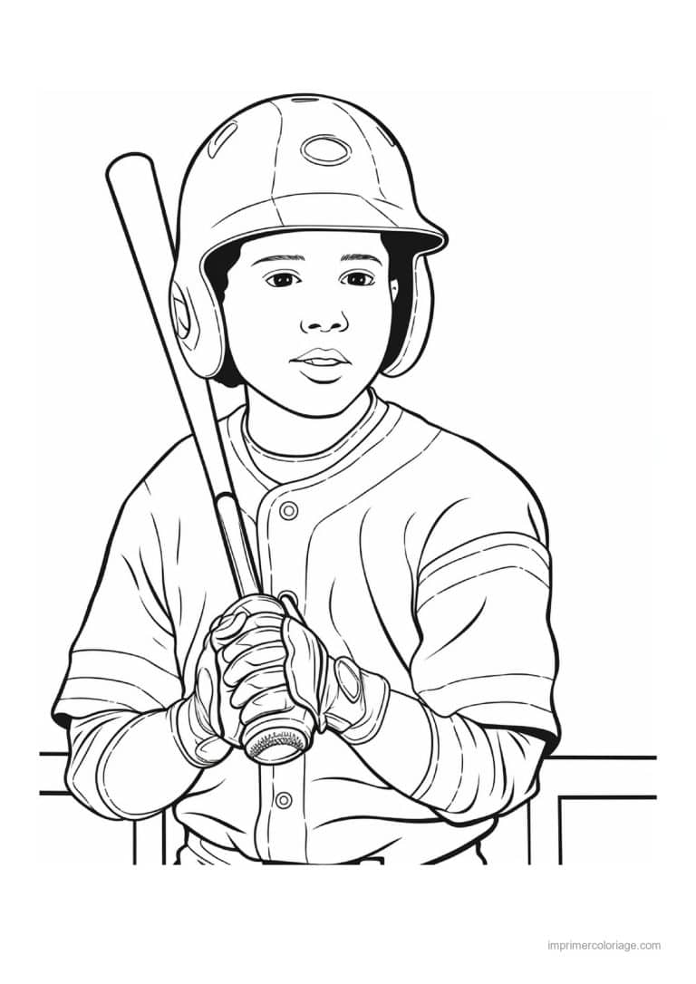 coloriage baseball 07 - dessin gratuit &agrave; imprimer