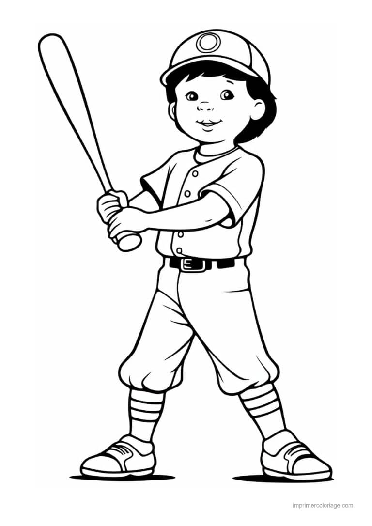 coloriage baseball 09 - dessin gratuit &agrave; imprimer