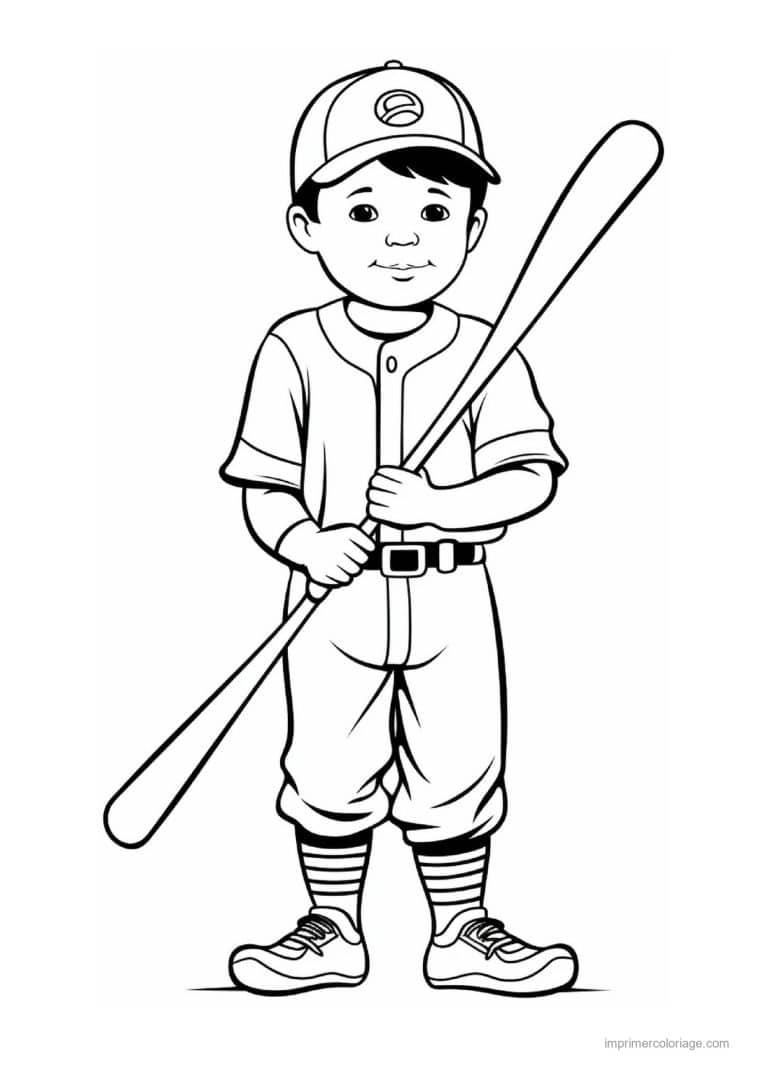 coloriage baseball 12 - dessin gratuit &agrave; imprimer