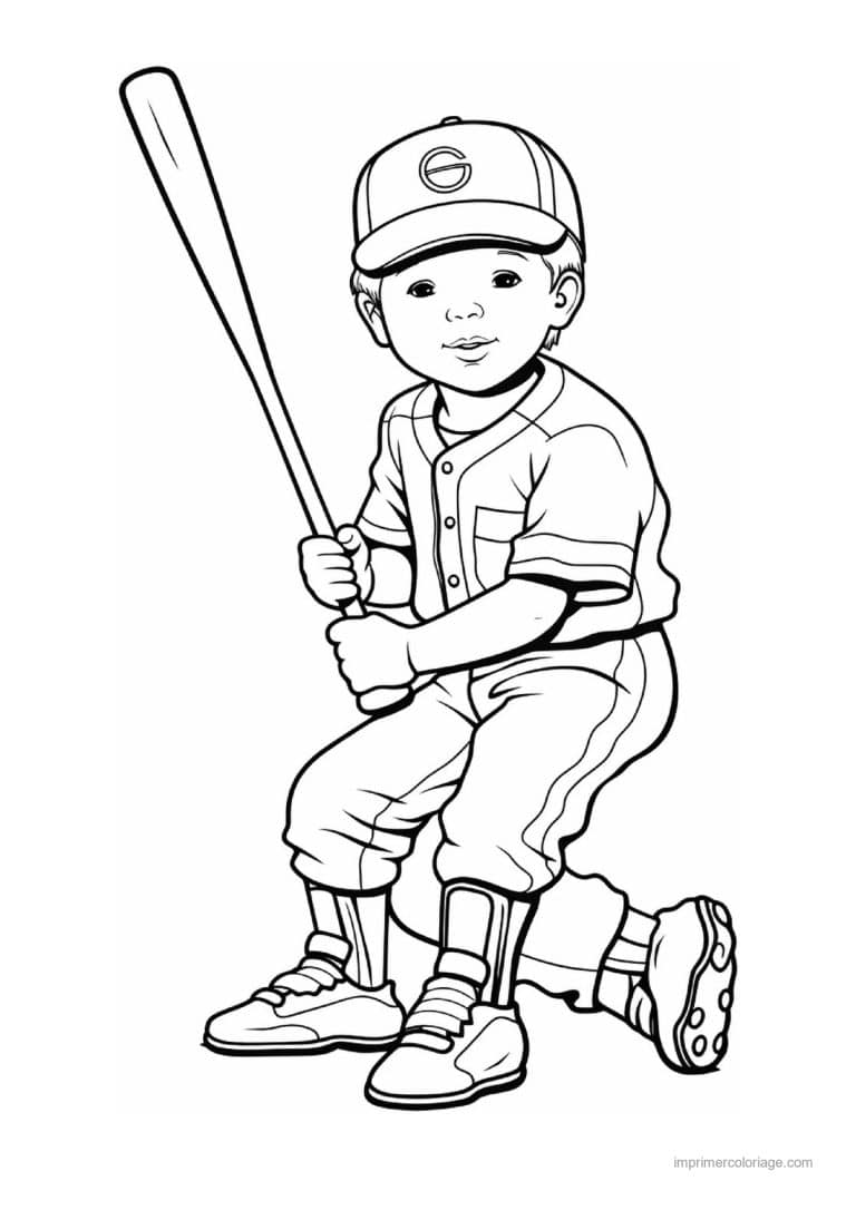 coloriage baseball 13 - dessin gratuit &agrave; imprimer