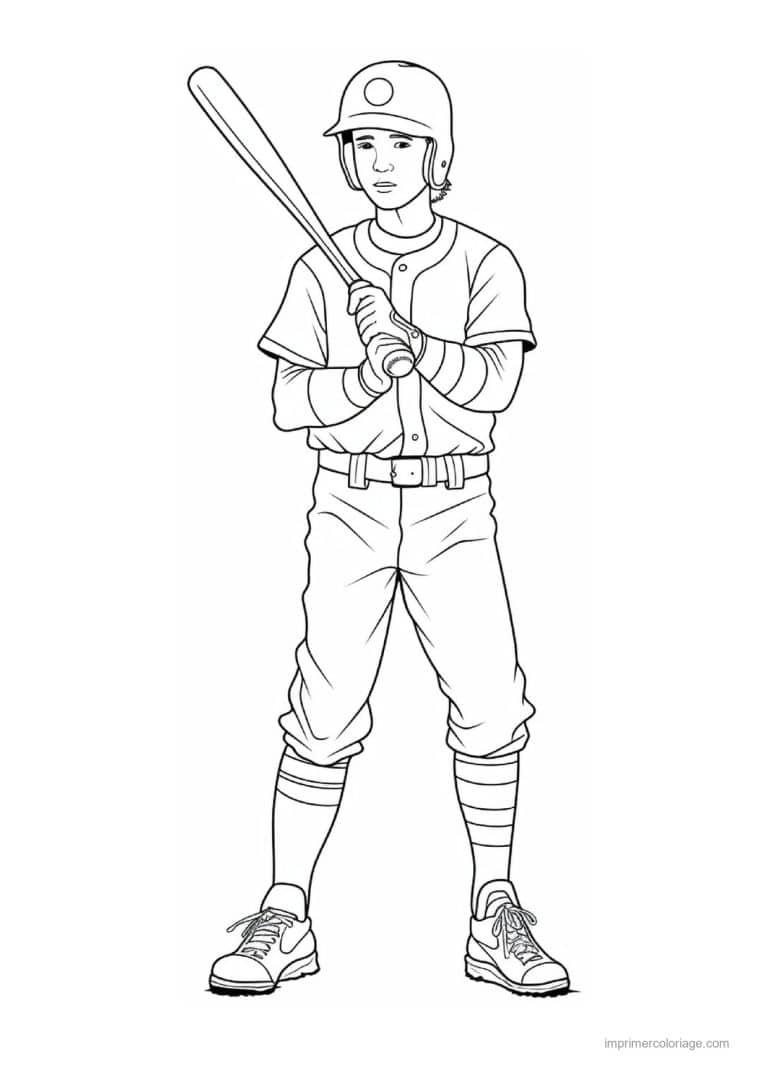 coloriage baseball 15 - dessin gratuit &agrave; imprimer