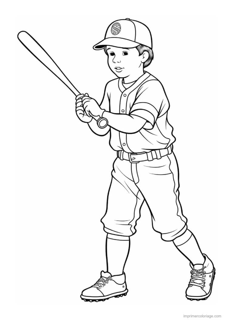 coloriage baseball 16 - dessin gratuit &agrave; imprimer