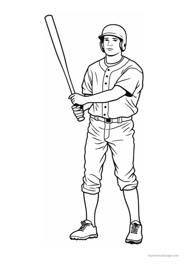 coloriage baseball 18 - dessin gratuit &agrave; imprimer