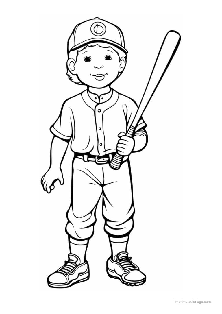 coloriage baseball 19 - dessin gratuit &agrave; imprimer