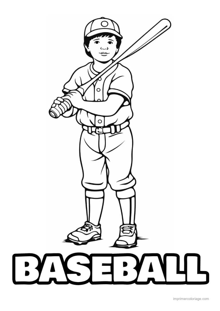 coloriage baseball 20 - dessin gratuit &agrave; imprimer