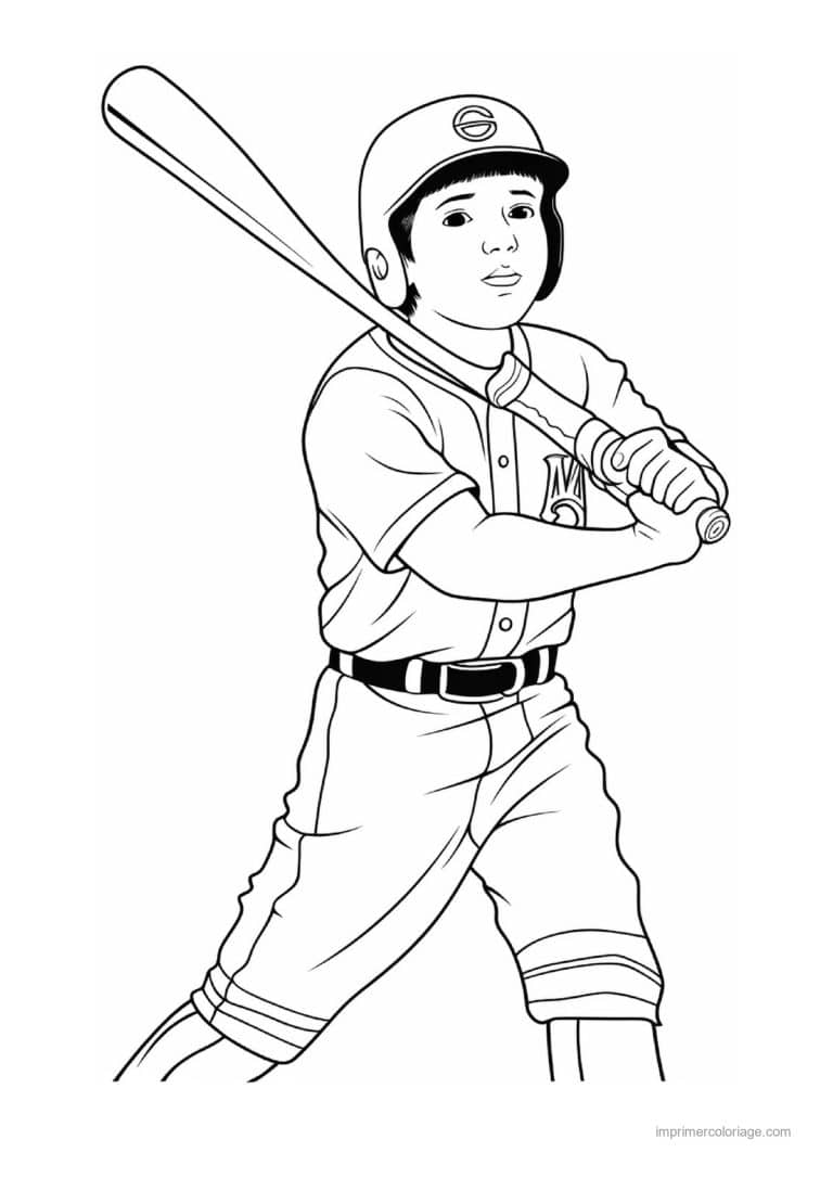 coloriage baseball 22 - dessin gratuit &agrave; imprimer