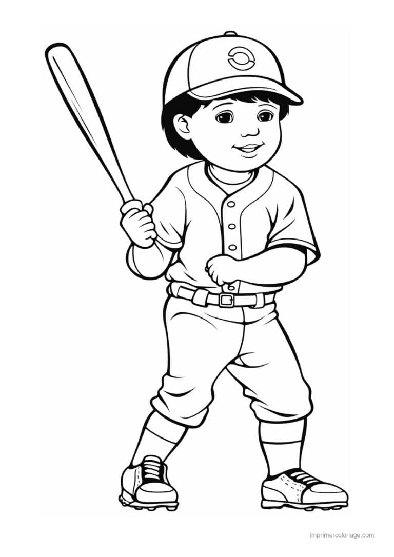 coloriage baseball 24 - dessin gratuit &agrave; imprimer