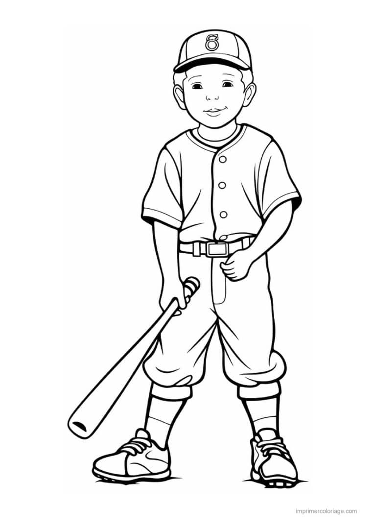 coloriage baseball 25 - dessin gratuit &agrave; imprimer
