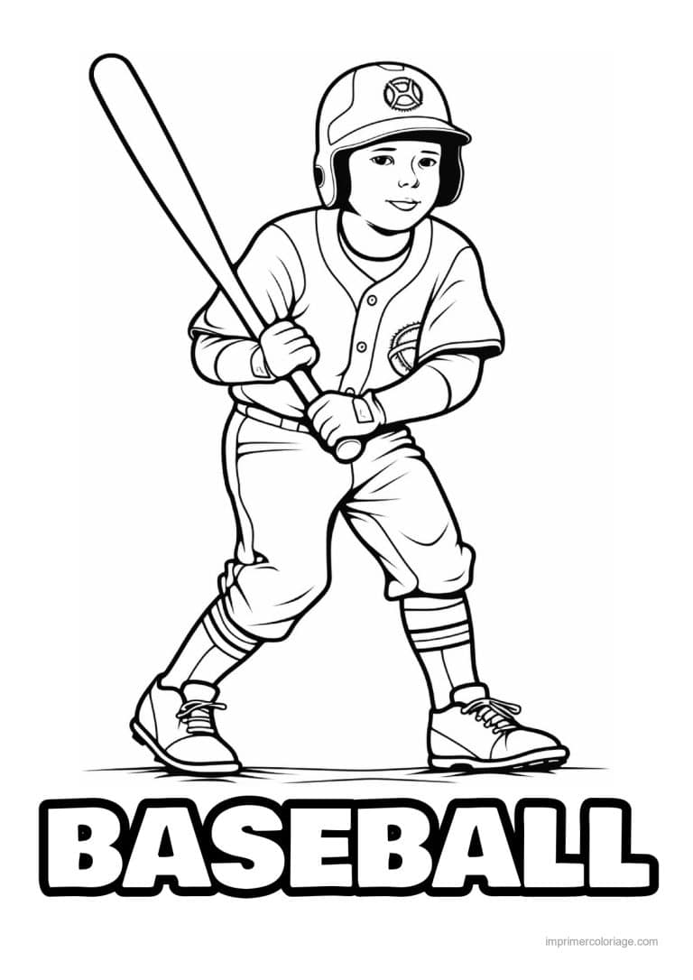 coloriage baseball 26 - dessin gratuit &agrave; imprimer