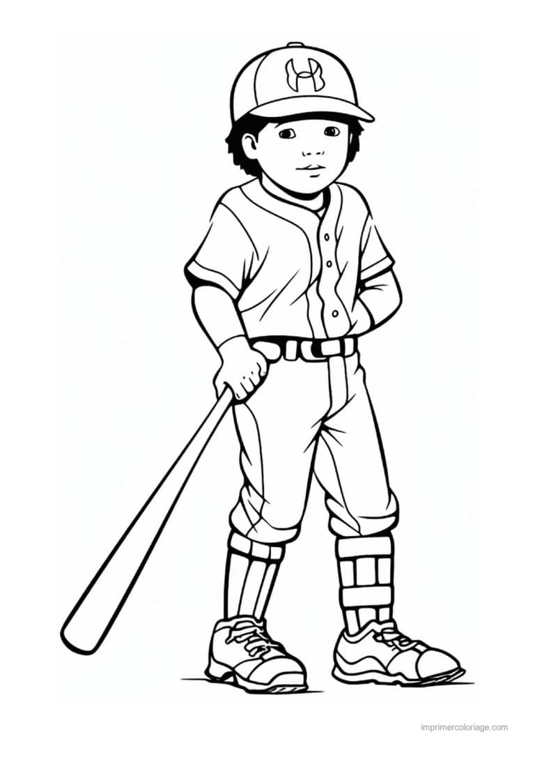 coloriage baseball 27 - dessin gratuit &agrave; imprimer