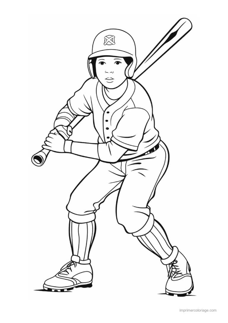 coloriage baseball 28 - dessin gratuit &agrave; imprimer