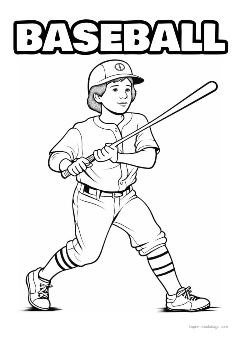 coloriage baseball 29 - dessin gratuit &agrave; imprimer