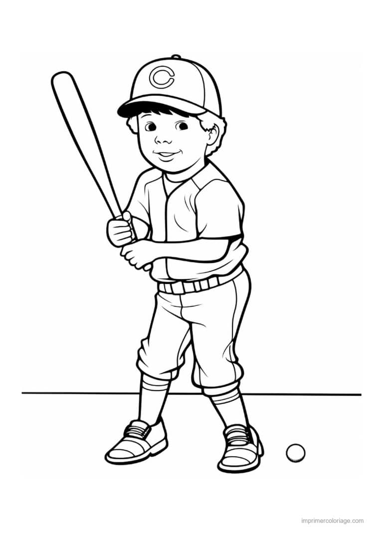 coloriage baseball 30 - dessin gratuit &agrave; imprimer