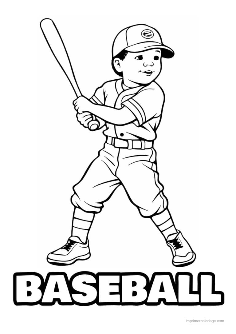 coloriage baseball 32 - dessin gratuit &agrave; imprimer