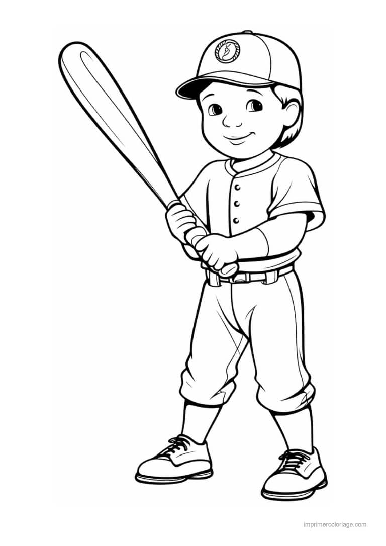 coloriage baseball 33 - dessin gratuit &agrave; imprimer