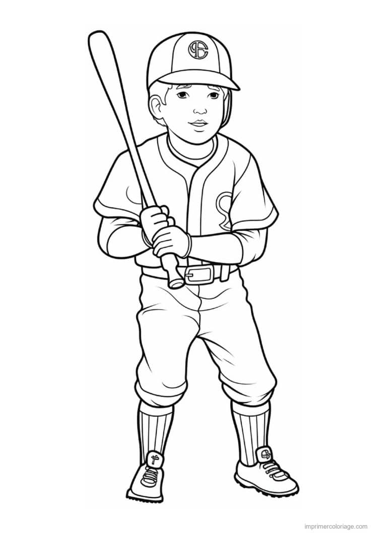 coloriage baseball 34 - dessin gratuit &agrave; imprimer