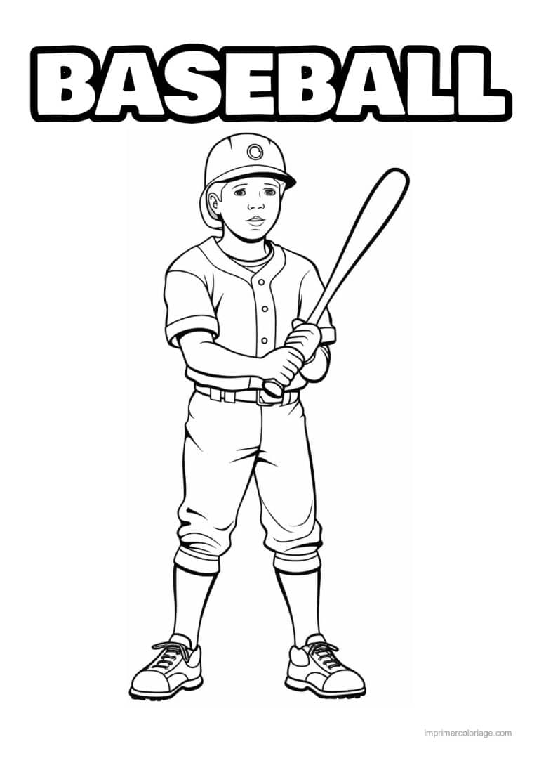 coloriage baseball 35 - dessin gratuit &agrave; imprimer
