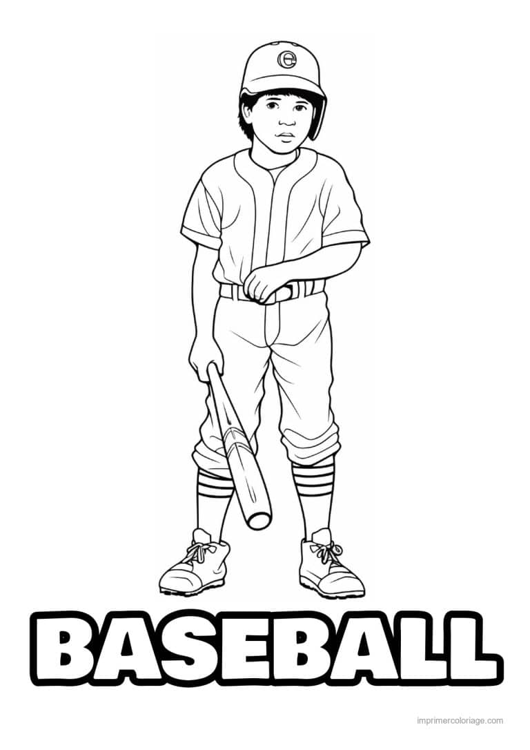 coloriage baseball 38 - dessin gratuit &agrave; imprimer