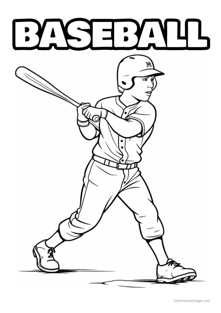 coloriage baseball 41 - dessin gratuit &agrave; imprimer