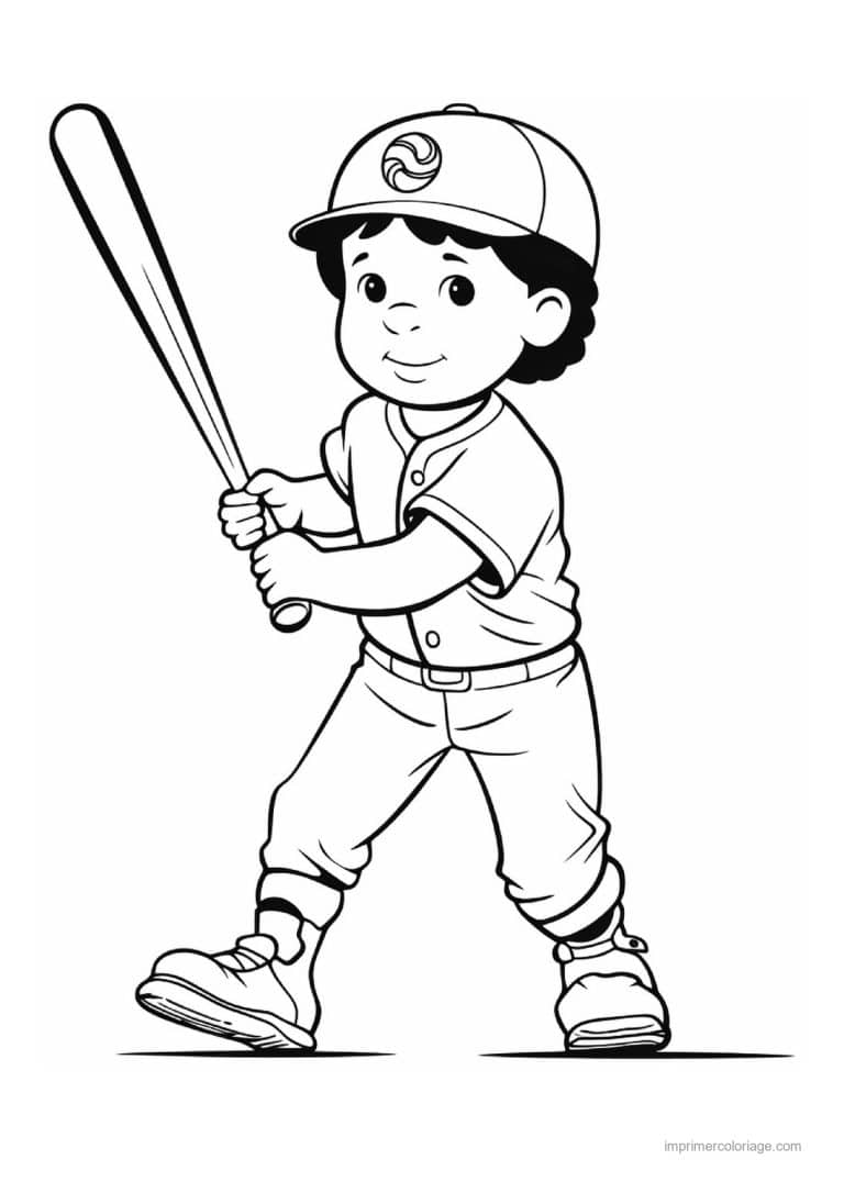 coloriage baseball 42 - dessin gratuit &agrave; imprimer